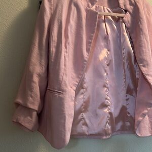 Pink Blazer Lightweight Suit Jacket